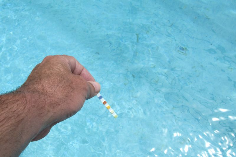 Tests for harmful chemicals, bacteria, and contaminants to keep the pool safe